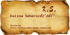 Kalina Seherezádé névjegykártya